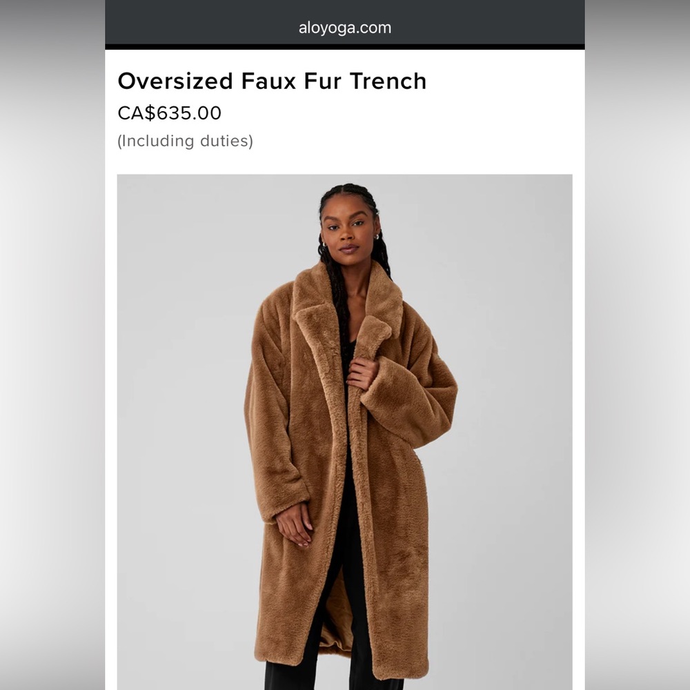Alo yoga fur coat